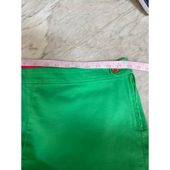 Lilly Pulitzer Green Alessi Stretch Short Side Zipper cotton stretch size 12 - Picture 5 of 6
